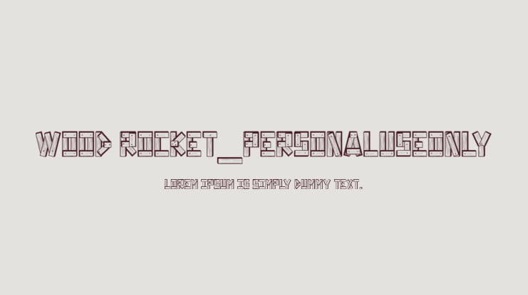 Wood Rocket_PersonalUseOnly Font