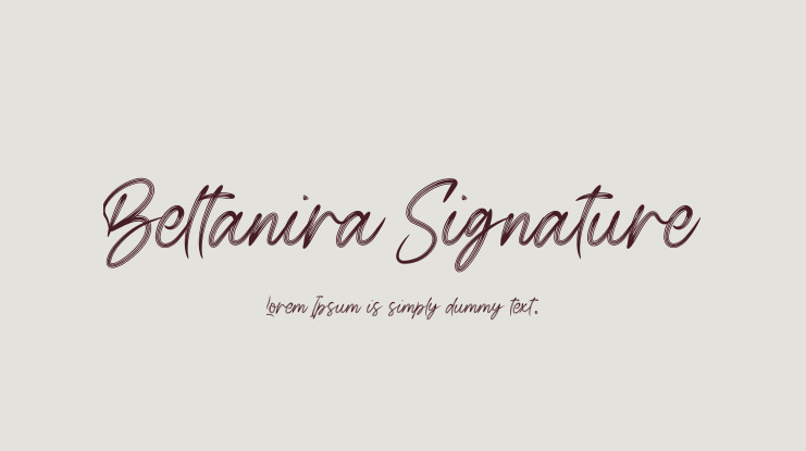 Beltanira Signature Font