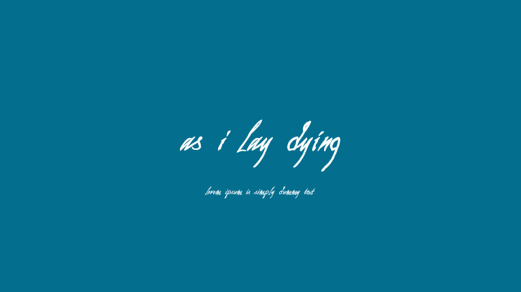 As I Lay Dying Font