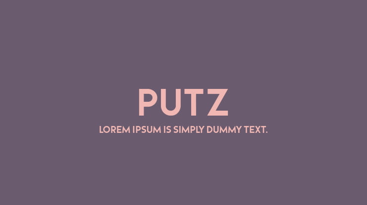 Putz Font