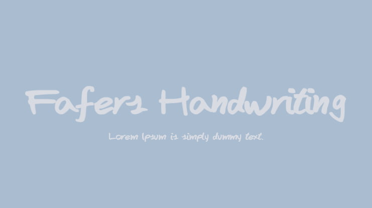 Fafers Handwriting Font