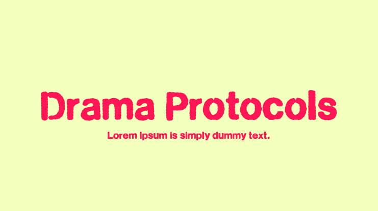 Drama Protocols Font