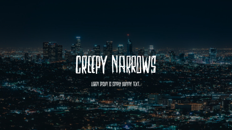 Creepy Narrows Font