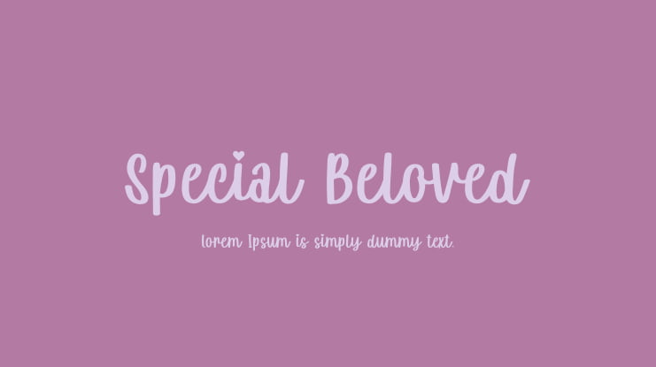 Special Beloved Font