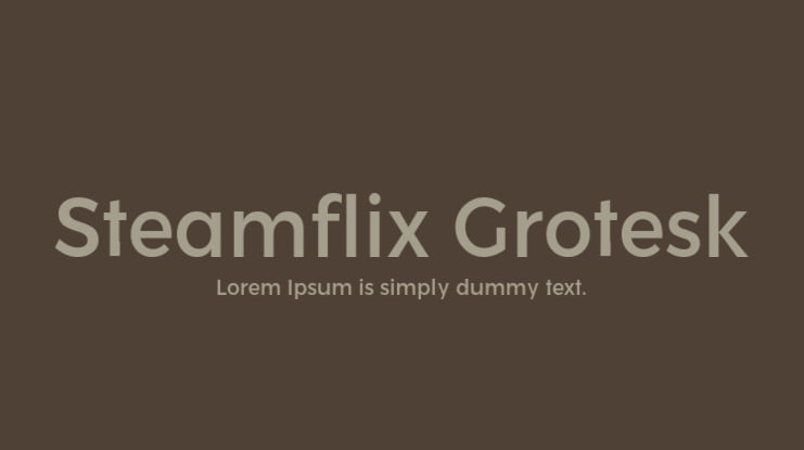 Steamflix Grotesk Font