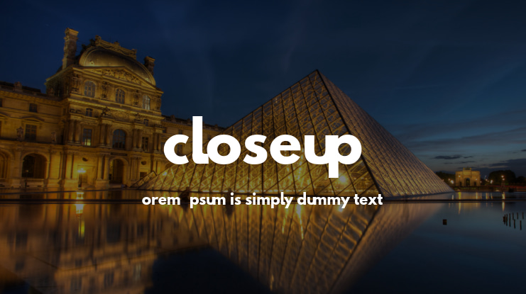 closeup Font