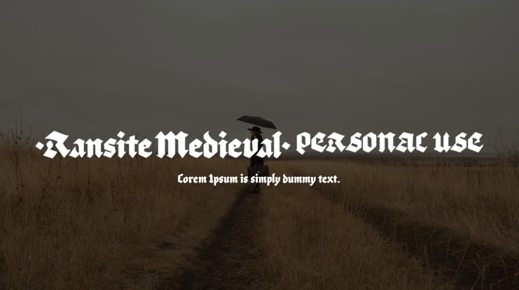 Ransite Medieval PERSONAL USE Font