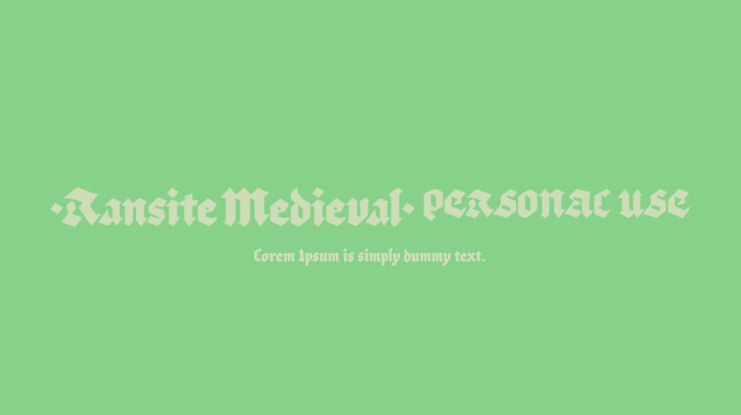 Ransite Medieval PERSONAL USE Font