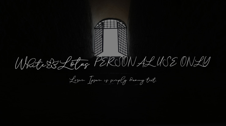 White Lotus PERSONAL USE ONLY Font