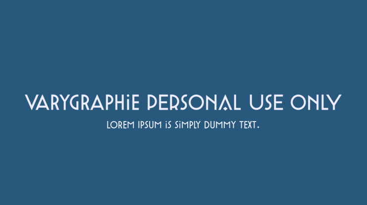 Varygraphie PERSONAL USE ONLY Font Family