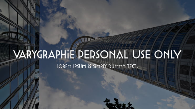 Varygraphie PERSONAL USE ONLY Font Family