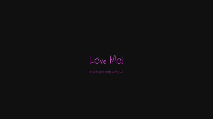 Love Moi Font