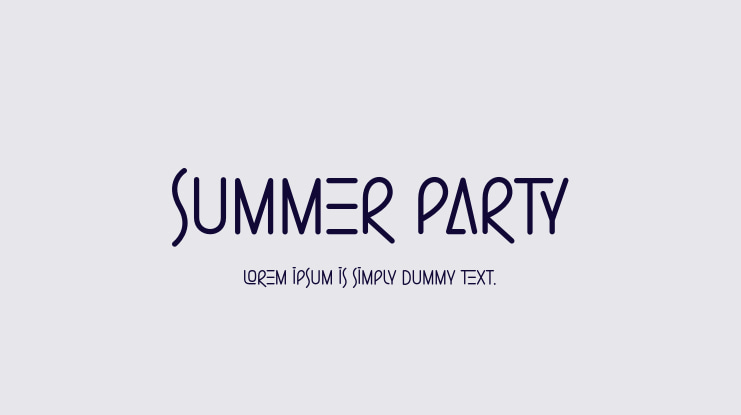 Summer Party Font