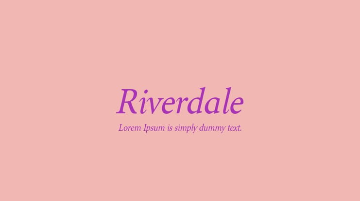 Riverdale Font Family