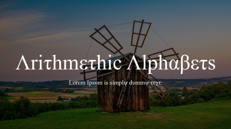 Arithmethic Alphabets Font
