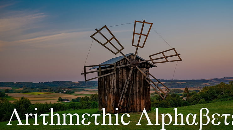 Arithmethic Alphabets Font