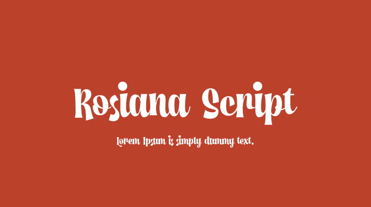 Rosiana Script Font