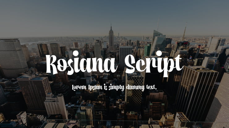 Rosiana Script Font