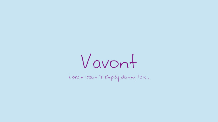 Vavont Font