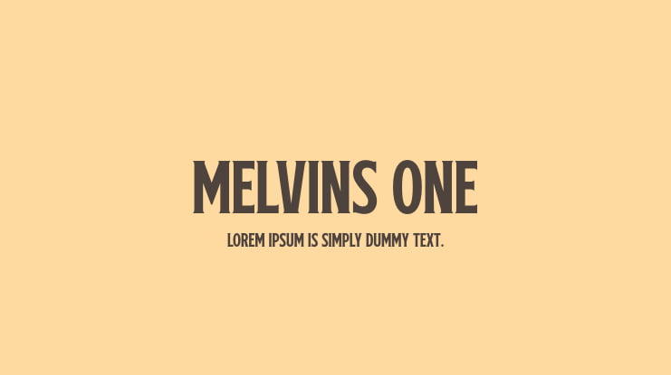 Melvins One Font