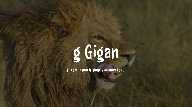 g Gigan Font