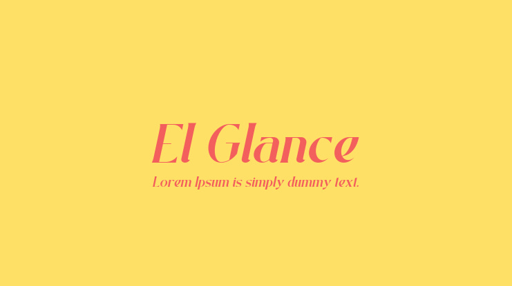 El Glance Font