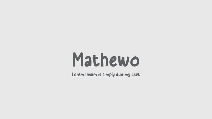 Mathewo Font