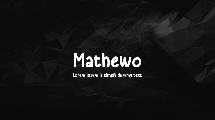 Mathewo Font