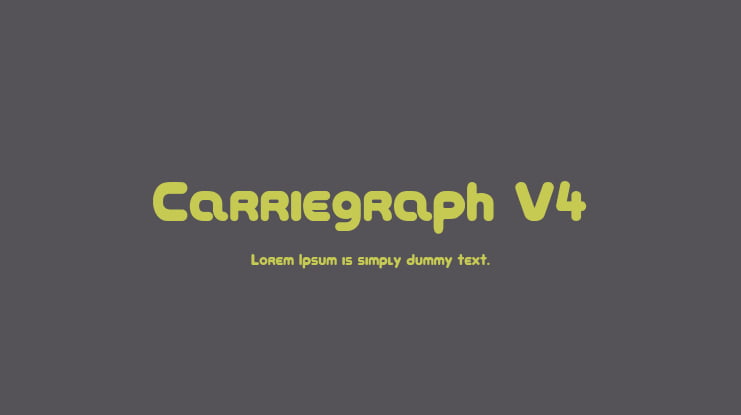 Carriegraph V4 Font
