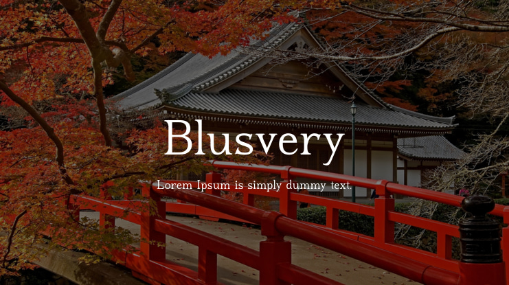 Blusvery Font