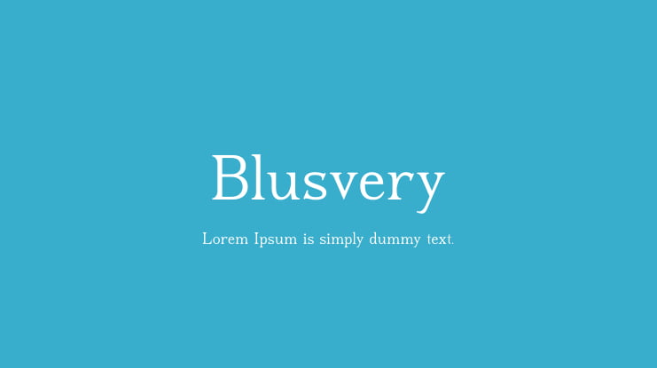 Blusvery Font