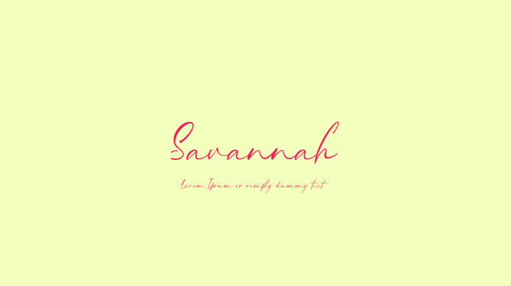 Savannah Font