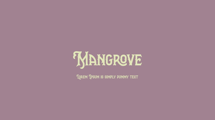 Mangrove Font