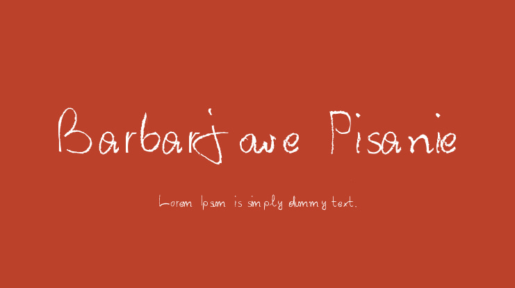 Barbarjowe Pisanie Font