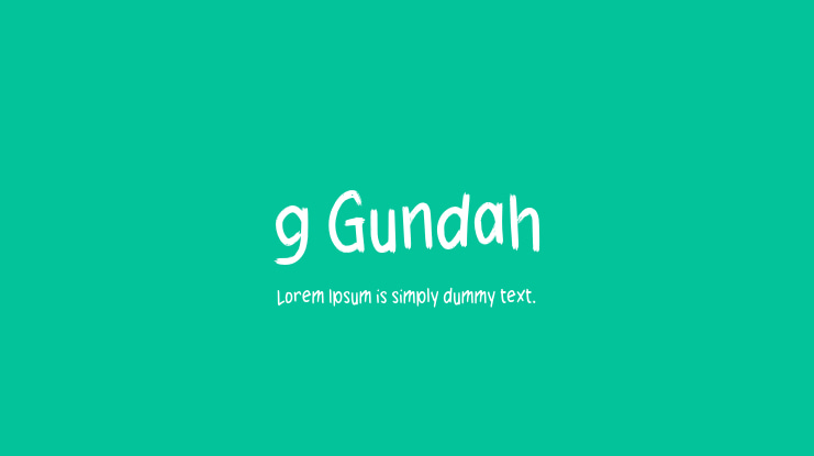 g Gundah Font