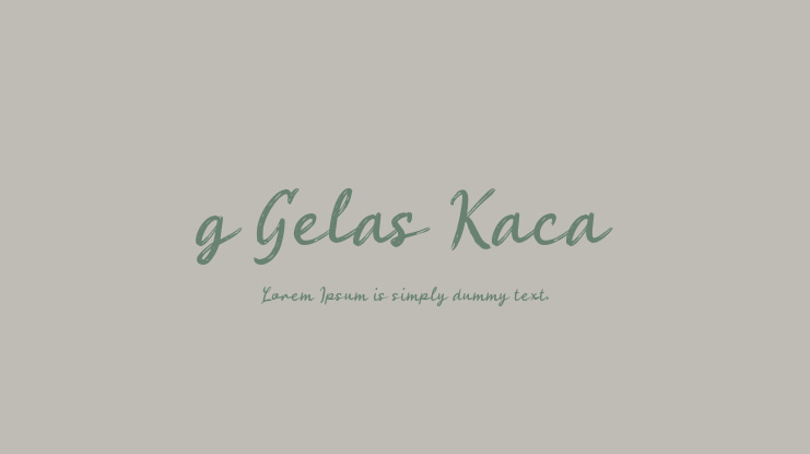 g Gelas Kaca Font