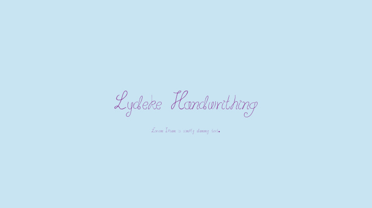 Lydeke Handwrithing Font