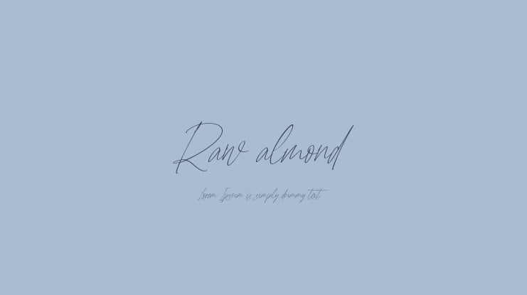 Raw almond Font