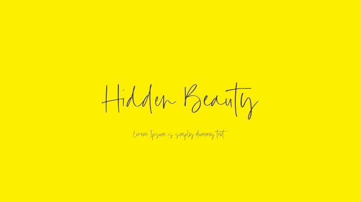 Hidden Beauty Font