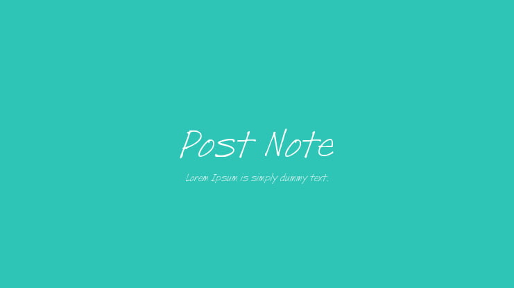 Post Note Font