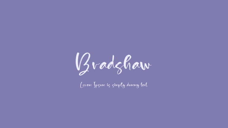 Bradshaw Font