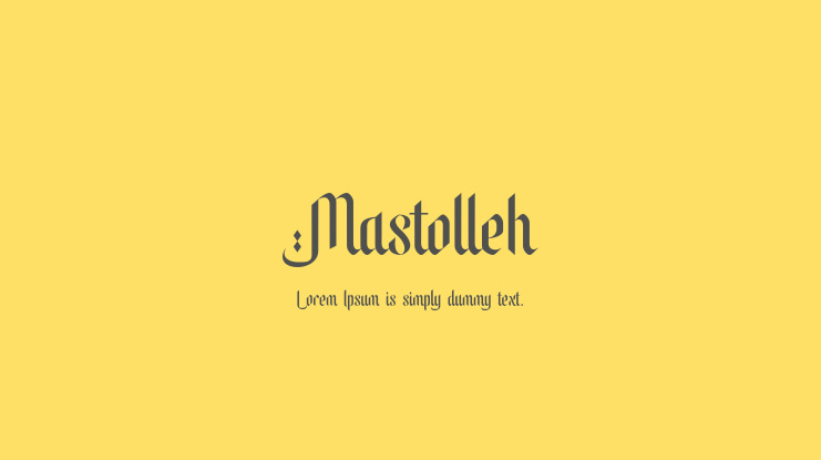 Mastolleh Font
