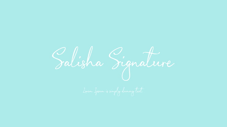 Salisha Signature Font