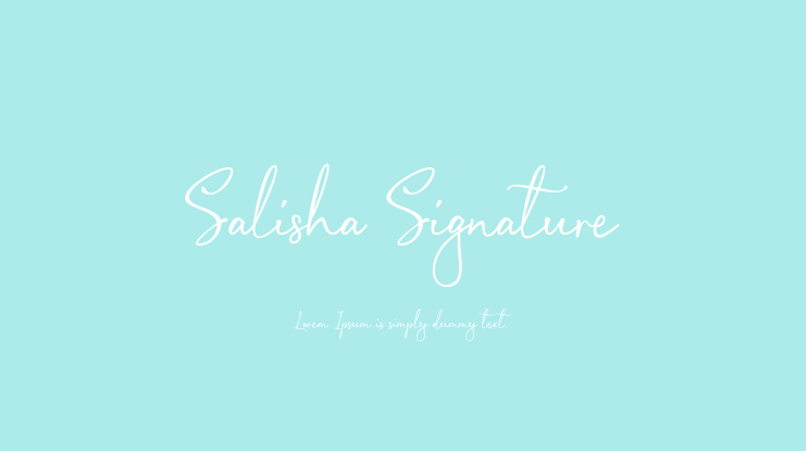 Salisha Signature Font