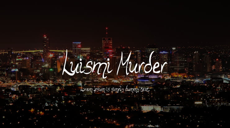 Luismi Murder Font
