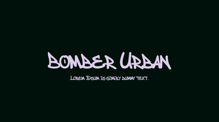 Bomber Urban Font