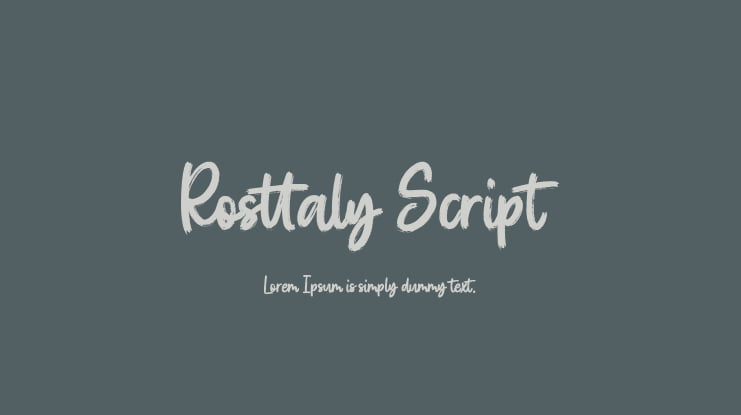 Rosttaly Script Font Family