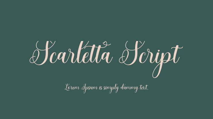 Scarletta Script Font Family