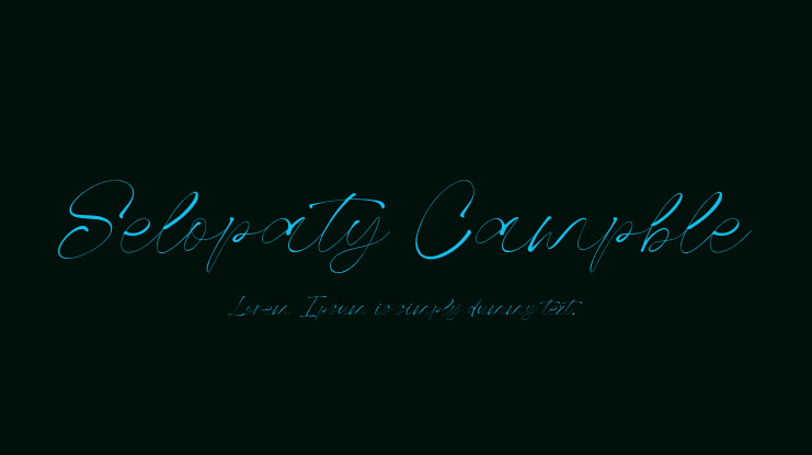 Selopaty Campble Font