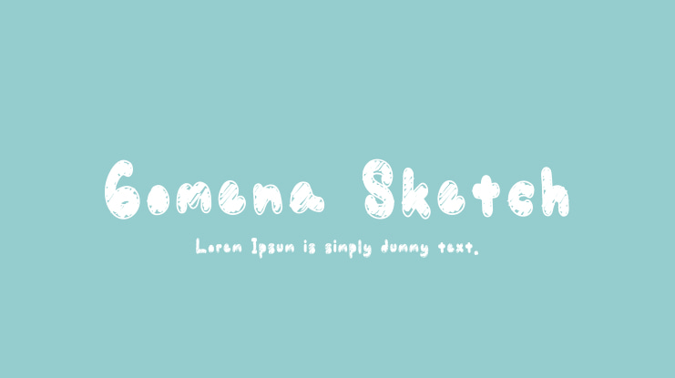 Gomena Sketch Font